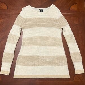 Women’s Long-Sleeve Sweater Top Chiffon Back Calvin Klein Size M